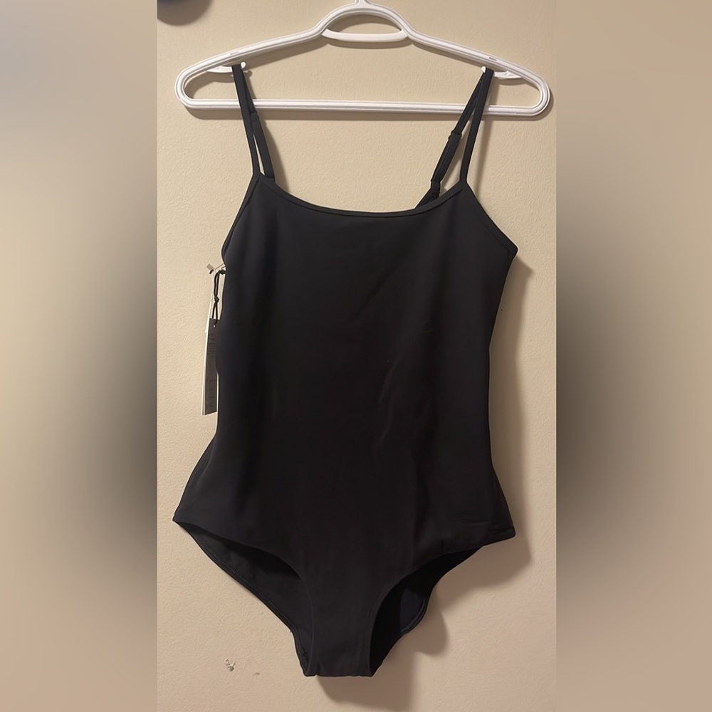 Aritzia Black Slim-Strap Bodysuit